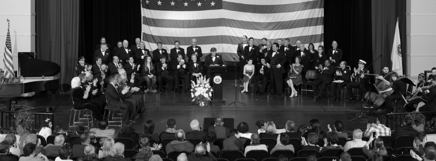 A wide shot of the 2014 Everett Inaugural Ceremony