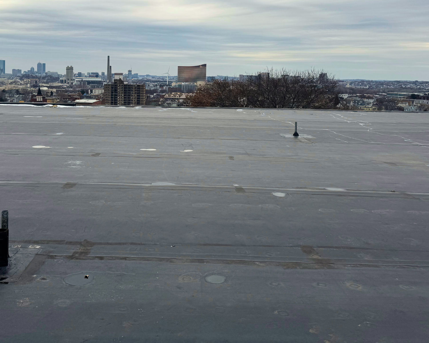 Wellness Center roof after construction, clean and new.