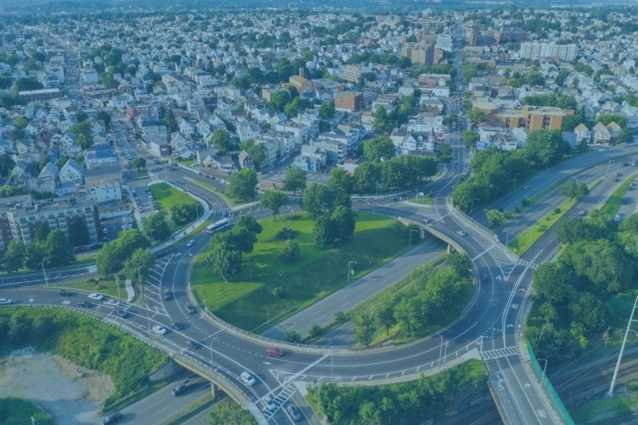 Aerial view of Everett