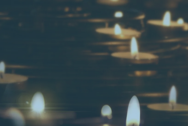 Lit candles