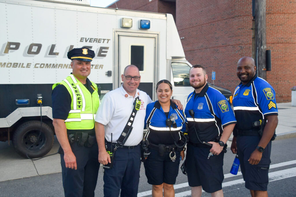 Public safety officials pause for a photo at the Celebration.