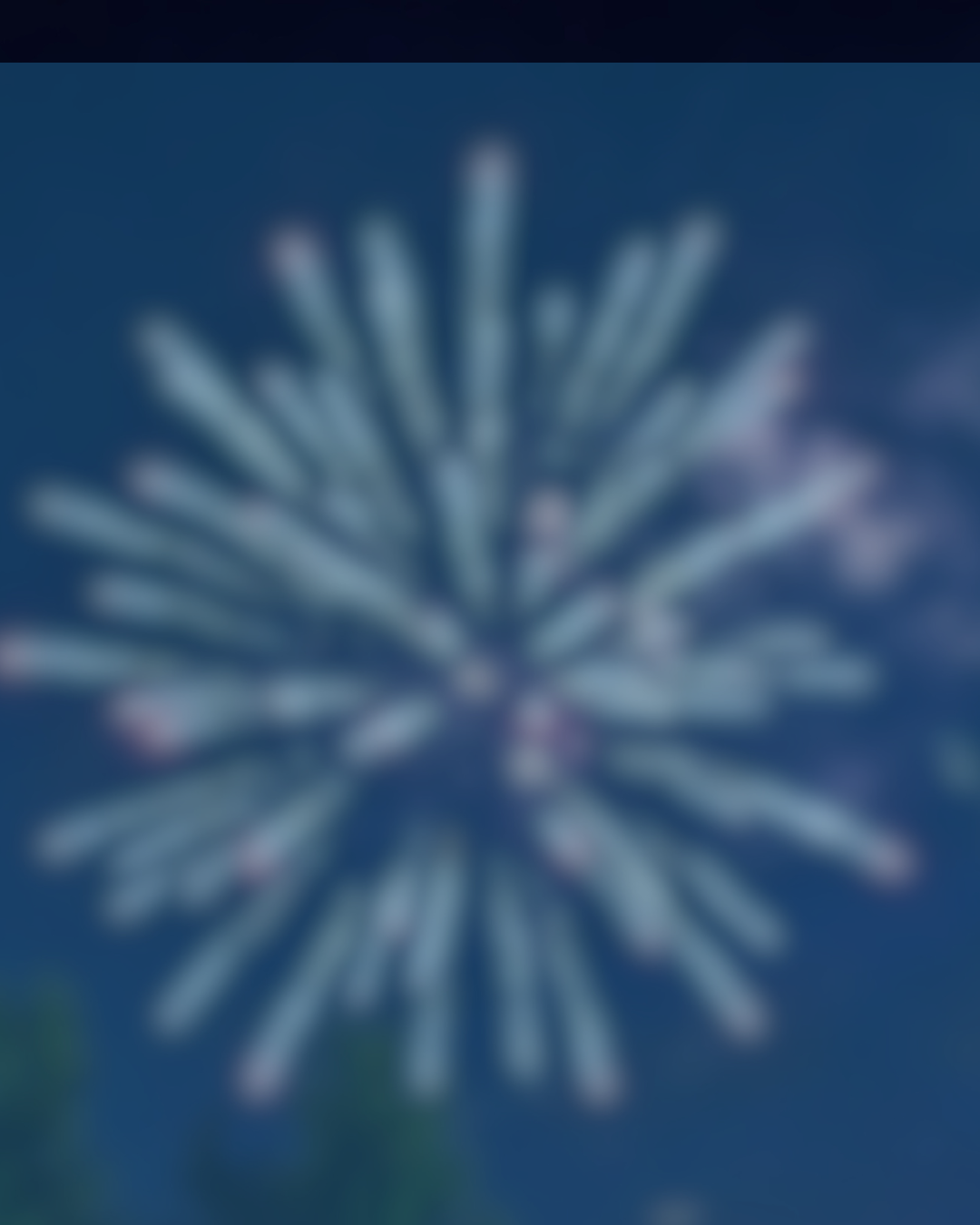 A single firework blurred