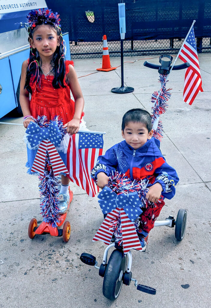 Participants in Decorating Contest show off their patriotic decorations!