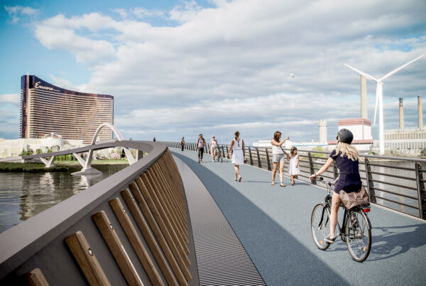 A proposed rendering of the Mystic River Bridge.