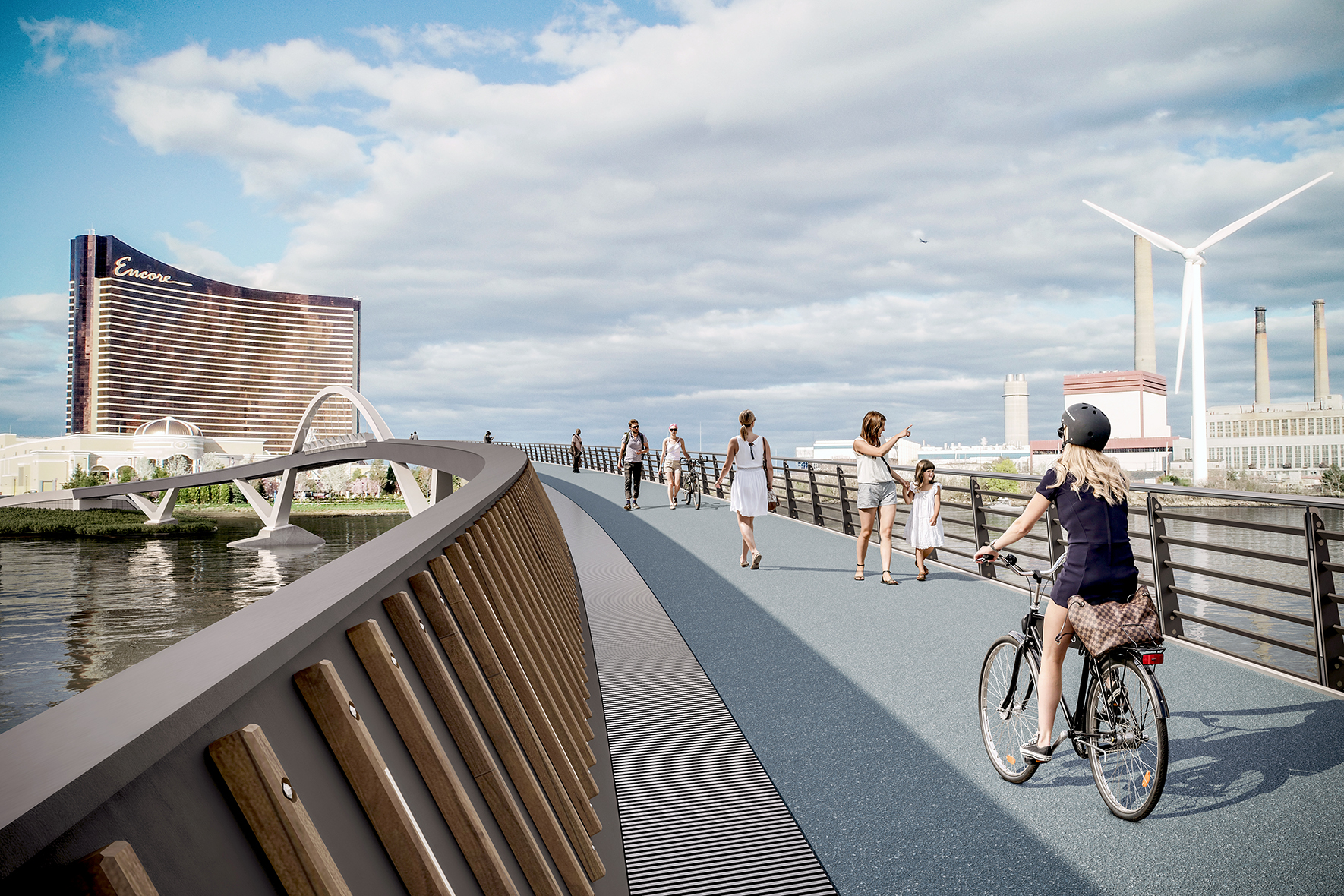 A proposed rendering of the Mystic River Bridge.