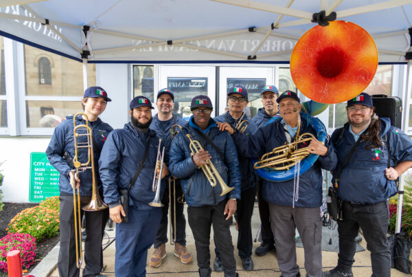Italian band in front of City Hall