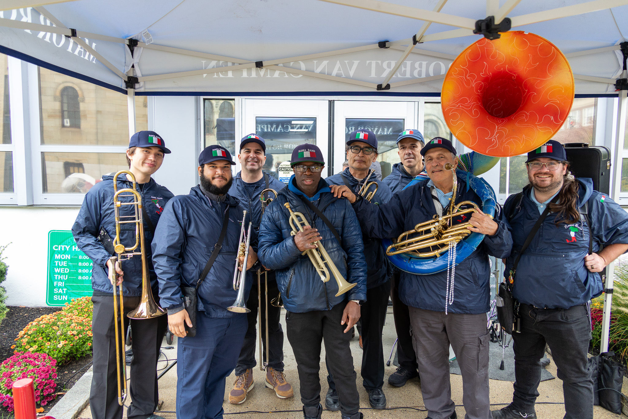 Italian band in front of City Hall