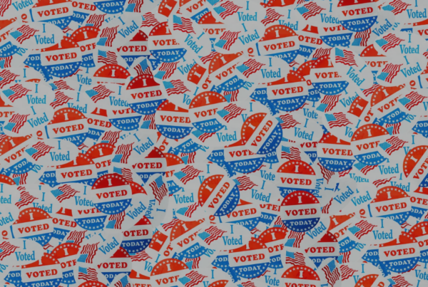 A pile of "I Voted" stickers