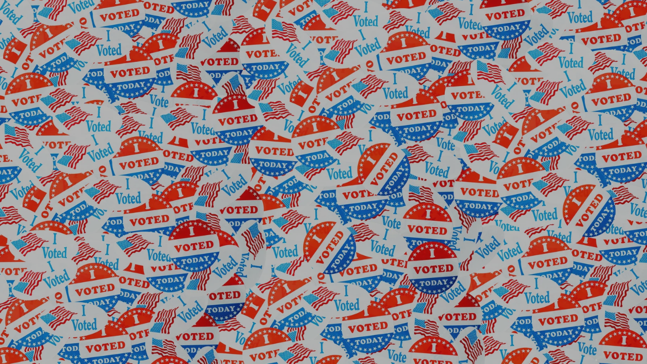 A pile of "I Voted" stickers